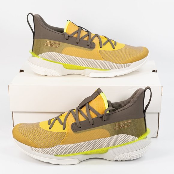 Under Armour Curry 7 'Zepplin Yellow' 2019 3021258-701 Basketball size 8 M 9.5 W - Picture 9 of 10